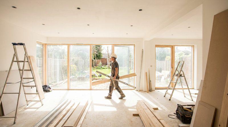 Contractor on a renovation site